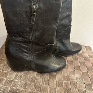 Franco Sarto wedge leather boots!!
